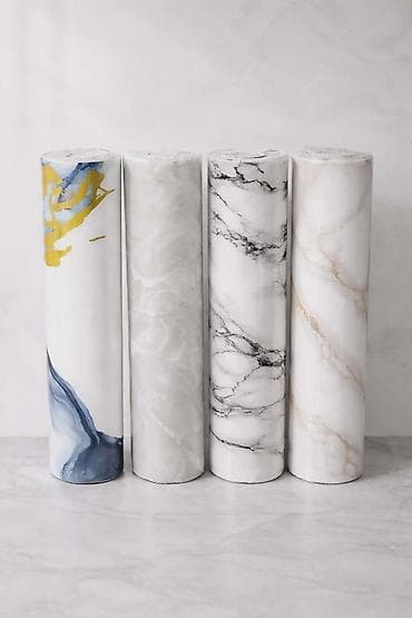 Sobne biljke: Samolepljiva zidna obloga – mermer dezén 60cm x 3m Prodajem — 1