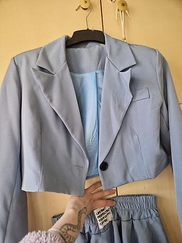 psg komplet: Dvodijelni ženski komplet – svetloplave boje - Gornji deo: skraćeni — 2