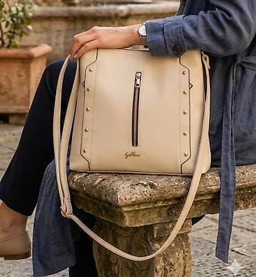 waikiki torbe za plazu: Elegantna ženska torba preko ramena u bež boji. - Materijal: fine — 1