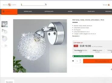 plafonske lampe: Zidna lampa, bоја - Srebrna, Upotrebljenо — 2