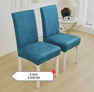 🍃Navlake za stolice🍃 🍃Paket sadrži 6 komada 🍃Materijal-pliš 🍃Cena-2500