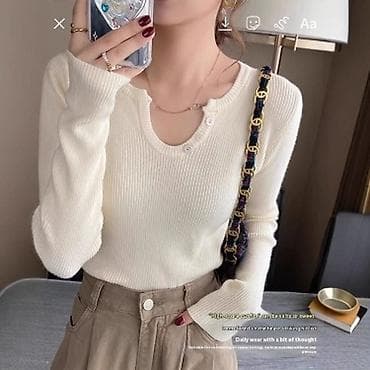 puma disk: Ženski rebrasti džemper s dugim rukavima - Materijal: meka, elastična — 4