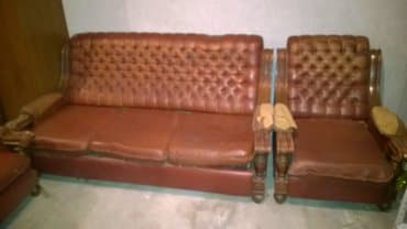 sofa za spavanje sa feder dusekom rs: Polovna garnitura dvosed trosed se razvlaci fotelja mikelandjelo — 1