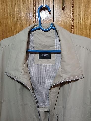 Ostale jakne: Muška jakna STONES – bež - Model: lagana prelazna jakna sa visokim — 5