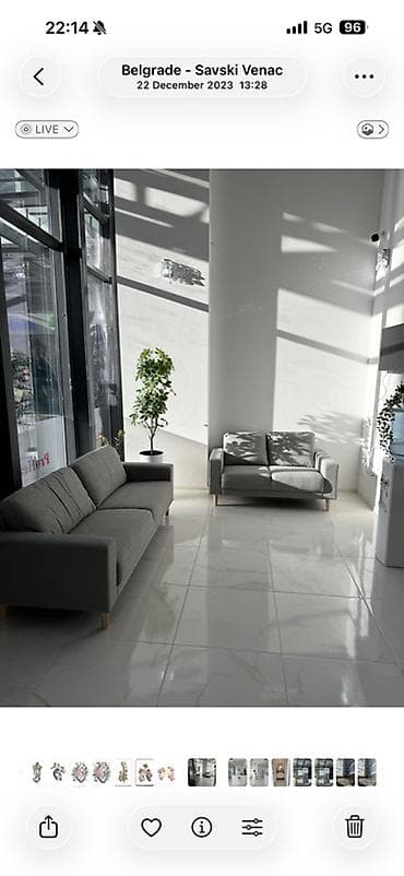 Dvoslojni set modernih sivih sofa – trosed i dvosed - Dizajn: čiste