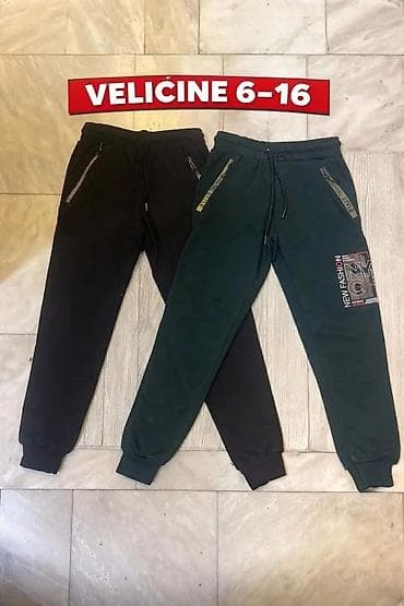 Dečije trenerke – veličine 6–16 - Model: sportske/jogger pantalone sa