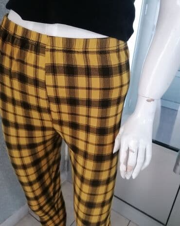lanene pantalone stradivarius: M (EU 38), Visok struk, Drugi kroj pantalona — 4