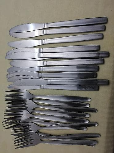 servis za ručavanje za 12 osoba: Set pribora za jelo – noževi i viljuške od nerđajućeg čelika - — 3