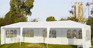 alke za cerade: Beli Paviljon Party 3x9m – Savršen za zabave i događaje na otvorenom! — 3