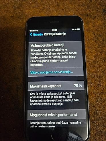stari mobilni telefoni prodaja: Apple iPhone 6s, siva boja (Space Gray)6s-32-GB, 75 BH%potpuno — 8