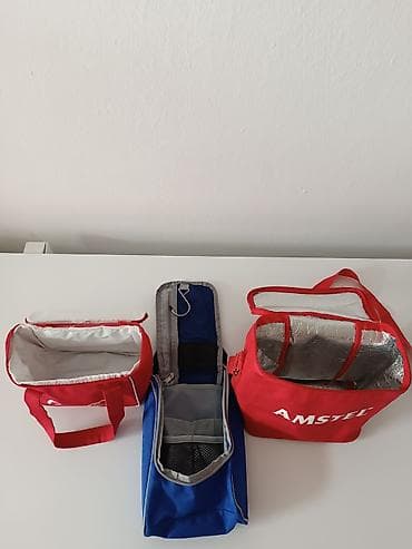 Bicikli: Set termo torbi/rančeva za hranu i piće – 3 komada - Dve crvene termo — 4