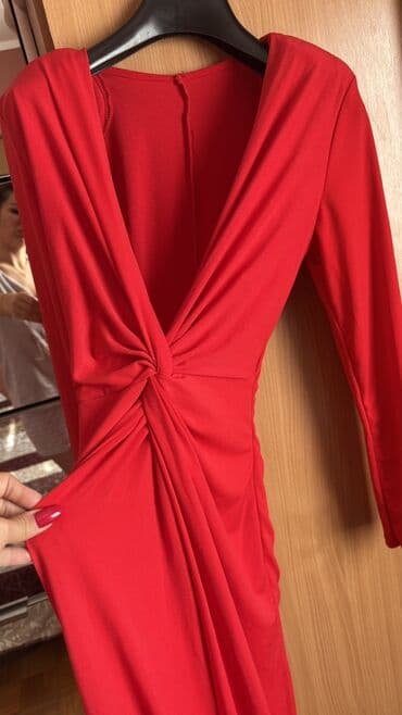 grubin papuce sa cirkonima: S (EU 36), color - Red, Evening, Long sleeves — 3