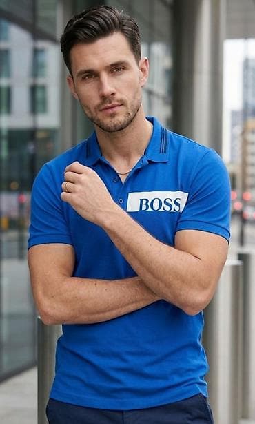 majice ps: Men's T-shirt Boss, bоја - Tamnoplava — 1
