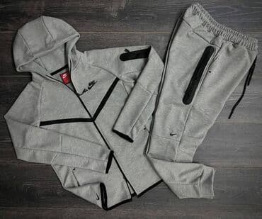 crno sivi tech fleece: Komplet, 2XL (EU 56), L (EU 52), M (EU 50), Nike, bоја - Šareno, Flis — 4