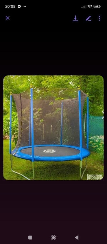 platno za trambolinu: Trampolina Sa Zaštitnom Mrežom 244 cm Beskonačna skakutava zabava — 2