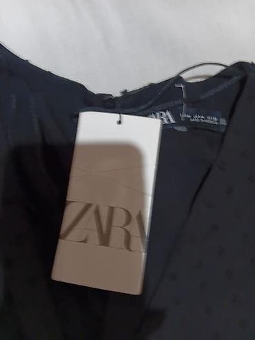 m18 cizme: Zara kombinezon teksturom (tačkasti/flock motiv) - Brend: ZARA — 5