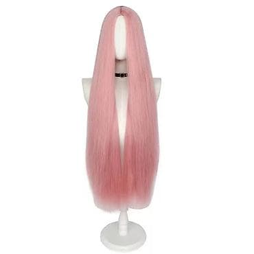 prirodna kosa na klipse: Duga ravna perika u boji pastelno roze Dužina 100cm. - Tip — 5