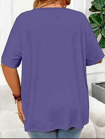 s velicina majice: Ženska majica sa kratkim rukavima bel. XL – ljubičasta - Klasican — 3