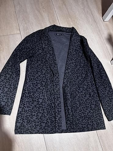 Ženski kardigan/blejzer sa animal printom (leopard), tamnosiva podloga na lalafo.rs Ženski kardigan/blejzer sa animal printom (leopard), tamnosiva podloga