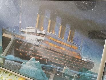 stolice slike: Uramljeni slagalica/poster – RMS Titanic - Motiv: noćna scena — 3