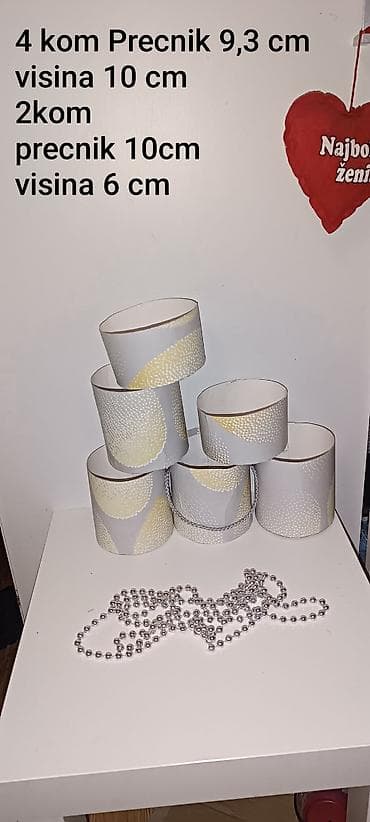 Figures: Set ukrasnih kartonskih kutija – 6 kom - Dizajn: sivo-bela podloga sa — 2