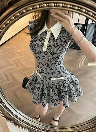 prada beograd: ✅Ženska mini haljina sa volanima i cvetnim vezom
S M L
3000 din — 2