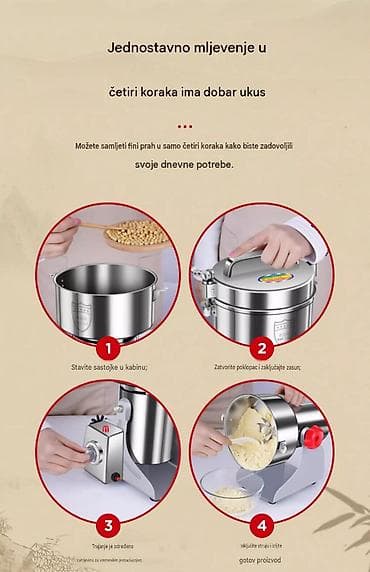 bauer home appliances: Industrijski mlin za prah – 1000 g kapacitet - Visokoefikasna mašina — 10