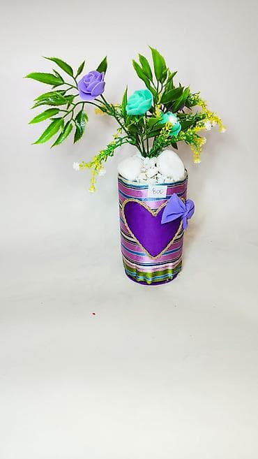 ormari sa ogledalima: Dekorativna aranžmanska saksija sa veštačkim cvećem - Ručno rađen — 5