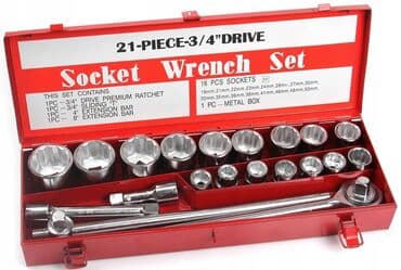 Electric Drills: Set nasadnih ključeva – 21 del, pogon 3/4" Sadržaj kompleta: - 1x — 1