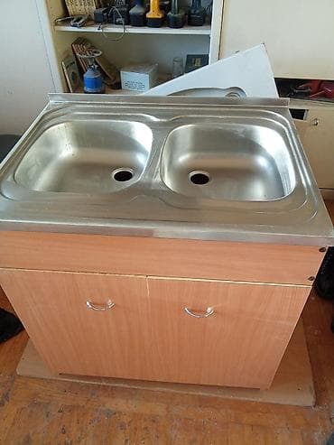 ormari za decu: Kuhinjski element sa duplim inox sudoperom 60x80. - Gornja ploča — 1