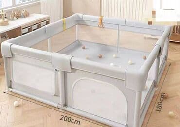 decija gardaroba: Veliki bezbednosni ogradak/igralište za bebe i malu decu - Dimenzije — 6