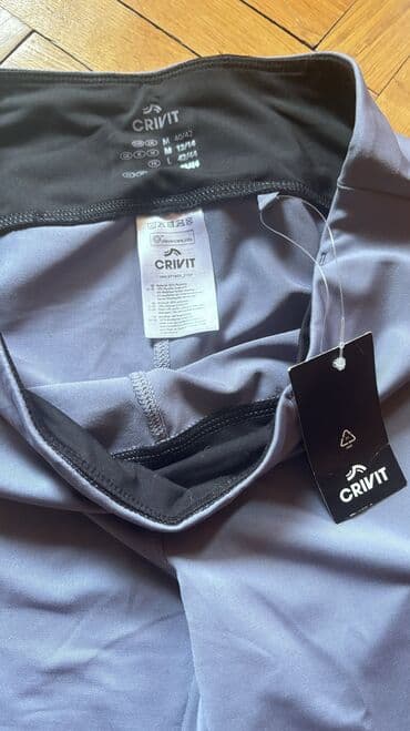 pantalone sa resama: CRIVIT helanke, nove, sa etiketom u sivoj boji sa ubacenim crnim — 4
