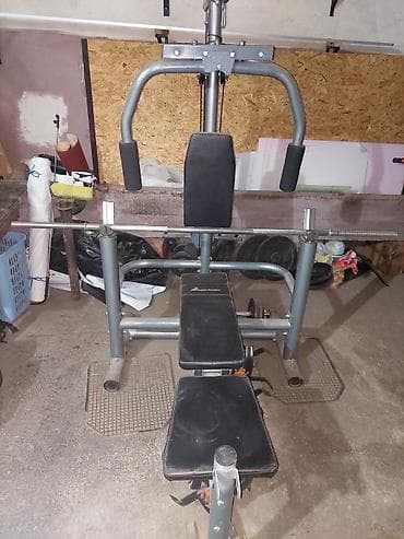 ski komplet za decu: SPRAVA ZA VEZBANJE - GLADIJATOR + DODATAK BENC KLUPA I 110KG LIVENIH — 2