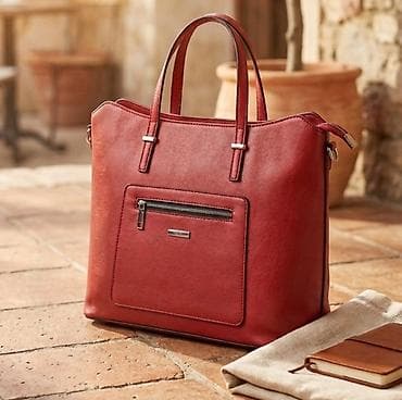 Elegantna ženska torba – tote model u boji bordo/crvene terakote. - na lalafo.rs Elegantna ženska torba – tote model u boji bordo/crvene terakote. -