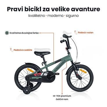 pleteni džemperi za decake: Dečija bicikla 16'' Challenge zelena – SM-1 Šifra proizvoda: SM-1 — 3