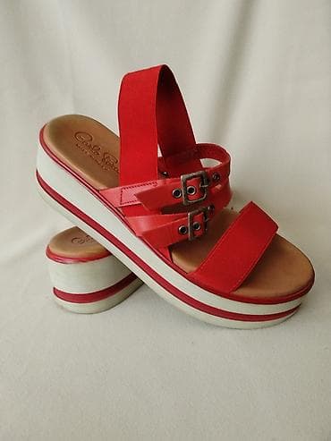 espadrile na platformu prodaja: Carlo Pera kozne sandale - br 38, kao nove — 10
