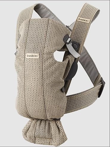 beneton jakne za decake: Kengur nosiljka za bebe - Baby Bjorn Mini Grey Beige 3D Mesh Prodajem — 2