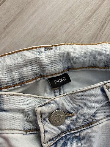 roze surfinije: PINKO ženske farmerke – svetlo ispran plavi denim - Brend: PINKO — 3