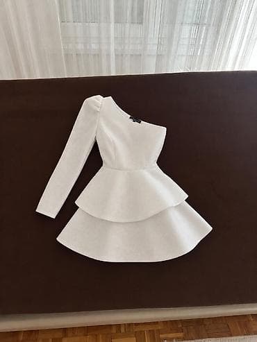 krem baletanke: Almé Couture – kratka bela haljina “Angelina” - Model: “Angelina A” — 2