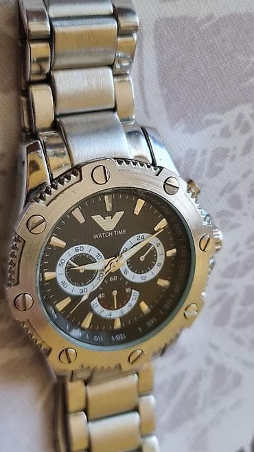 sat panini: Muški ručni sat WATCH TIME – hronograf, metalna narukvica - Kućište — 5
