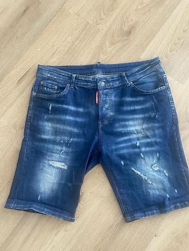 karirane pantalone za muskarce: Muške teksas bermude DSQUARED2 “ICON” - Model: klasične bermude od — 1