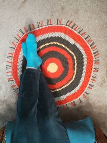 tepisi od memorijske pene: Oriental rugs, Round, color - Multicolored — 3
