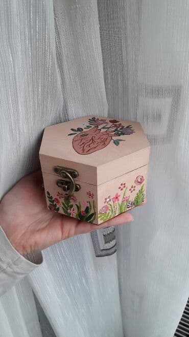 saksije sa nogicama: Jewelry box, Wood, color - Pink, New — 6