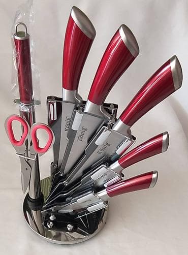 König set kuhinjskih noževa na rotirajućem stalku - Komplet obuhvata