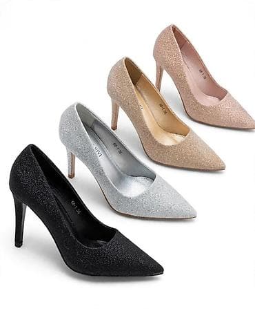 bata salonke: Ženske salonke sa šljokicama – elegantne potpetice sa špicastim vrhom — 1