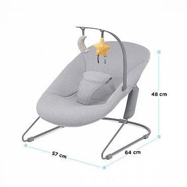 stolica za ljuljanje cena: KINDERKRAFT STOLICA ZA LJULJANJE CALMEE GREY Minimalistička — 4