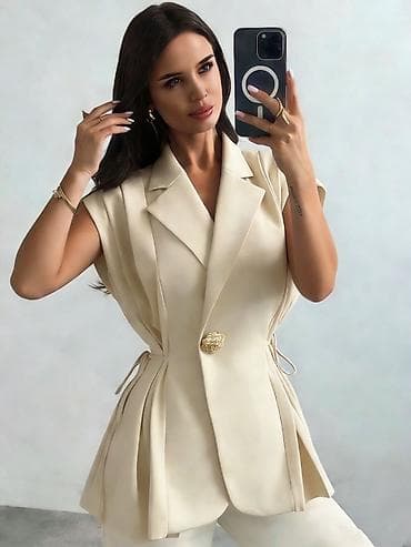sakoi zenski: ✅Ženski bezrukavni sako – elegantan i moderno krojen prsluk-sako — 10