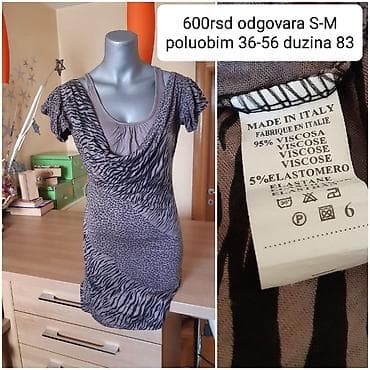 leopard kais: Haljina/tunika sa animal printom, napravljena u Italiji. - Veličina — 1