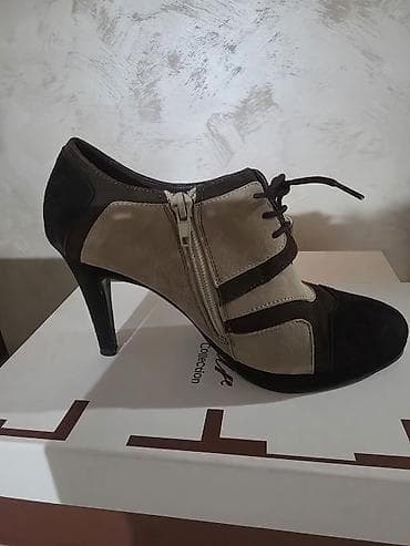 patike i sako: Ženske elegantne cipele na štiklu – antilop - Model: oxford/ankle — 3