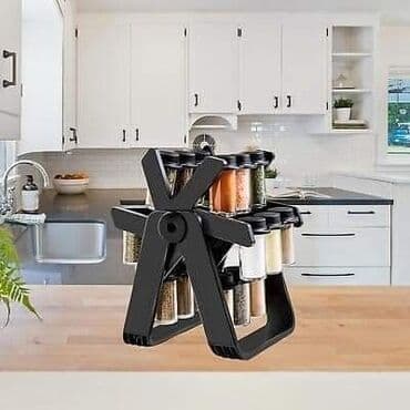 stalak za začine: Polica za zacine sa staklenim teglicama — 2